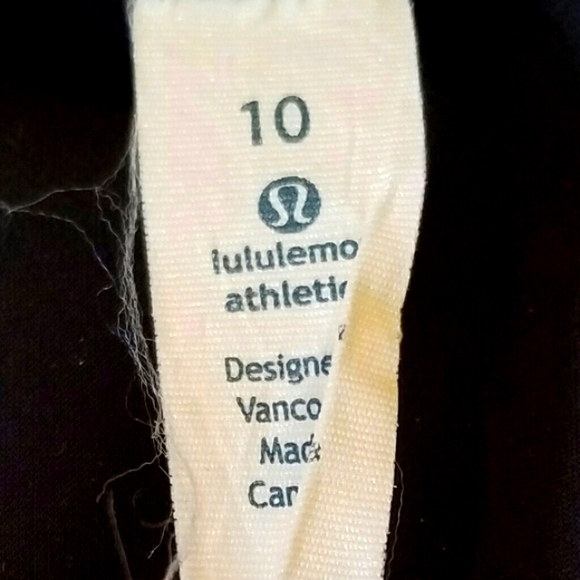 Lululemon Black Crop Three Quarter Ribbed Sleeve Drop Shoulder Top - Picture 6 of 10